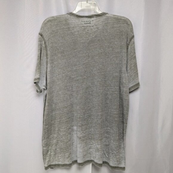 Lucky Brand Venice Burnout Henley XXL Gray T-Shirt Short Sleeve Casual - Picture 3 of 3